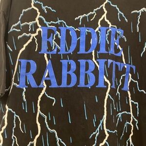 Vintage Eddie Rabbit I LOVE A RAINY NIGHT band tee. Size 2XL.